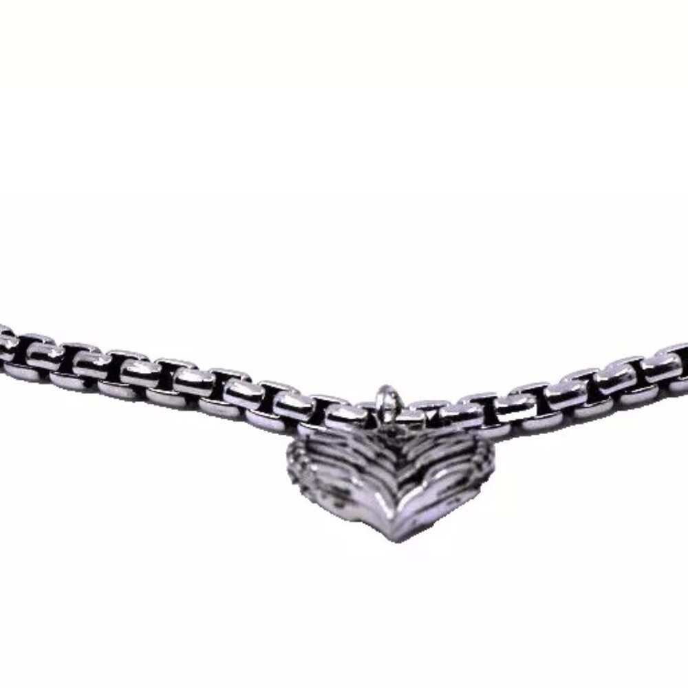 John Hardy JAI Symbols Love Box Chain Sterling Silver Necklace ANGEL WING 18-20" - Picture 6 of 10